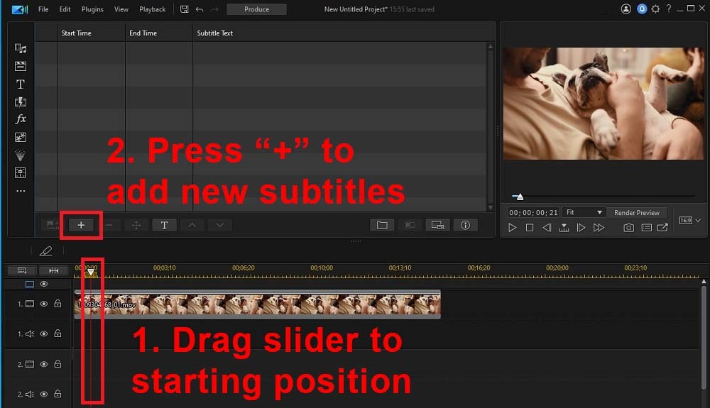 PowerDirector - Create a Video from GIF, Subtitle Room