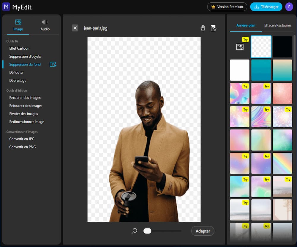Ajouter un fond blanc sur une photo - Tutoriel avec une solution en ligne 2