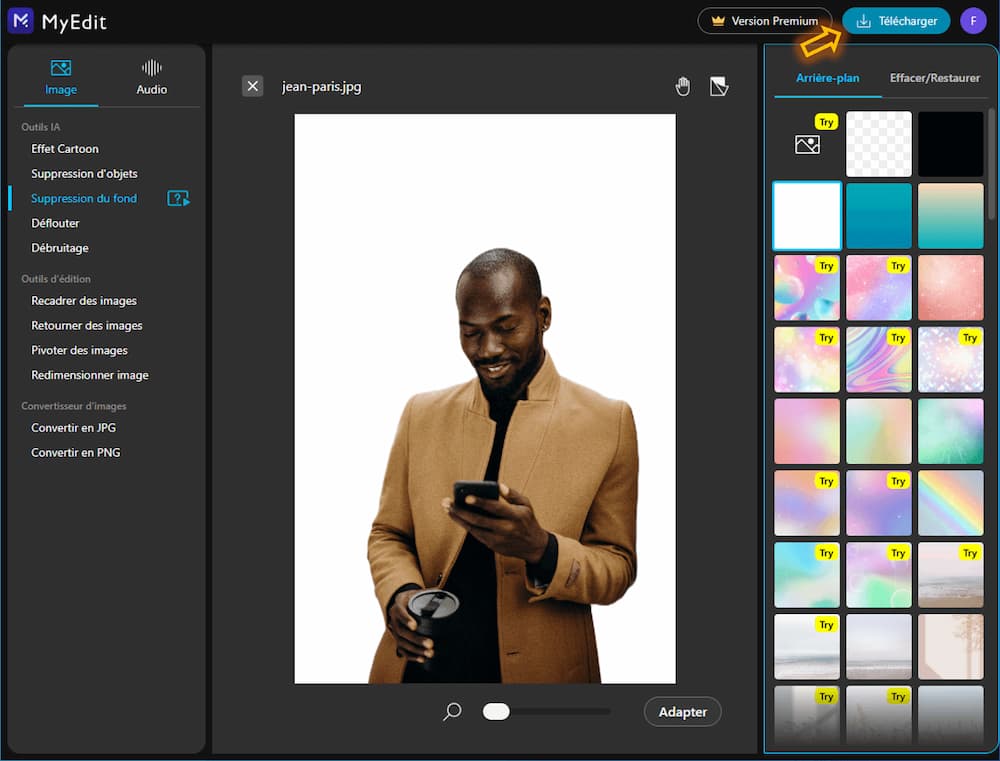 Ajouter un fond blanc sur une photo - Tutoriel avec une solution en ligne 4
