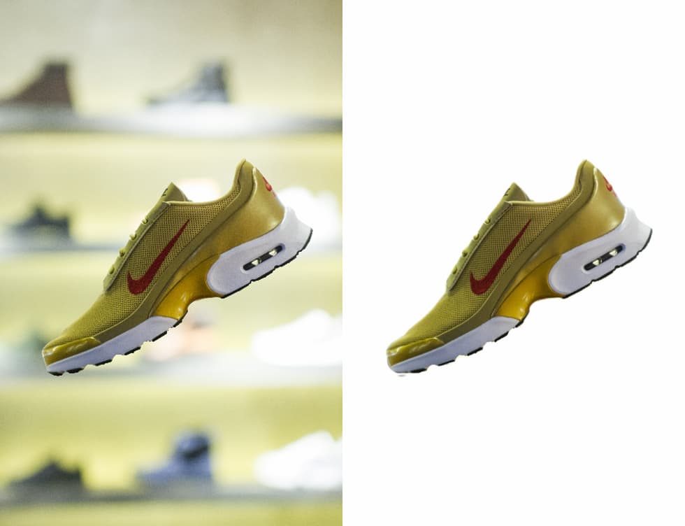 Exemple 2 - Ajout d'un fond blanc sur un produit