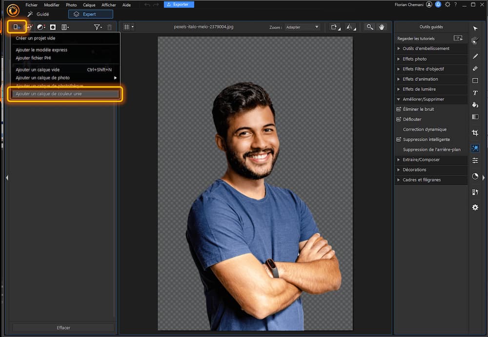 Ajouter un fond blanc sur une photo - Tutoriel PC 6
