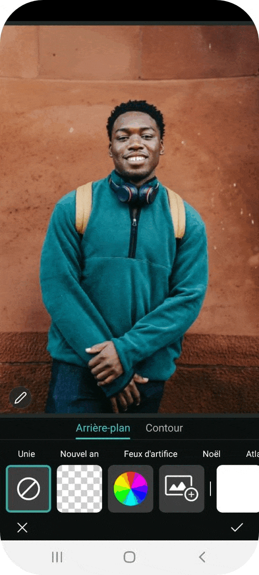 PhotoDirector App - 3e solution pour ajouter un fond blanc sur une photo
