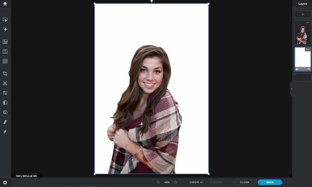 Pixlr - 4e solution pour ajouter un fond blanc sur une photo