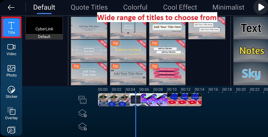 PowerDirector - Adding titles/text to your video
