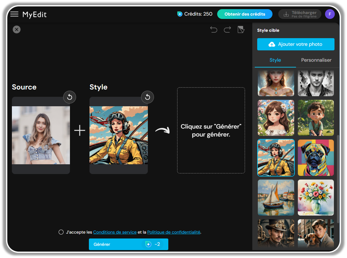 Tutoriel fusion photo IA - Etape 3