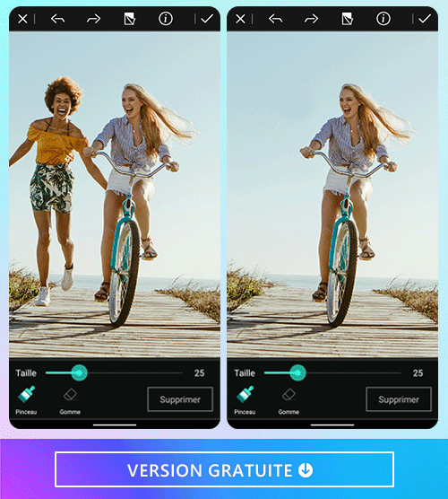 PhotoDirector - Interface Utilisez la meilleure application pour enlever une personne sur une photo