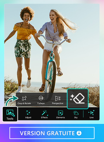 PhotoDirector - Interface Utilisez la meilleure application pour enlever une personne sur une photo