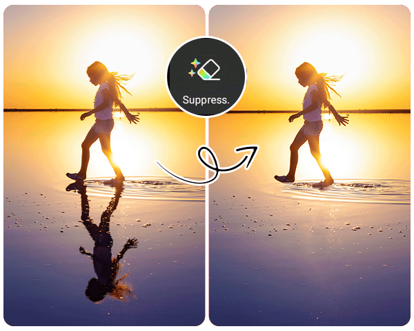 PhotoDirector - Supprimer son ombre Utilisez la meilleure application pour enlever une personne sur une photo