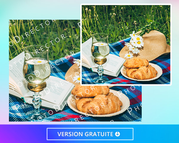 PhotoDirector App - Sauvegardez et partagez votre photo sans filigrane Utilisez la meilleure application de retouche photo, PhotoDirector