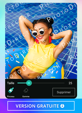 PhotoDirector App - Enlever un filigrane photo Utilisez la meilleure application de retouche photo, PhotoDirector