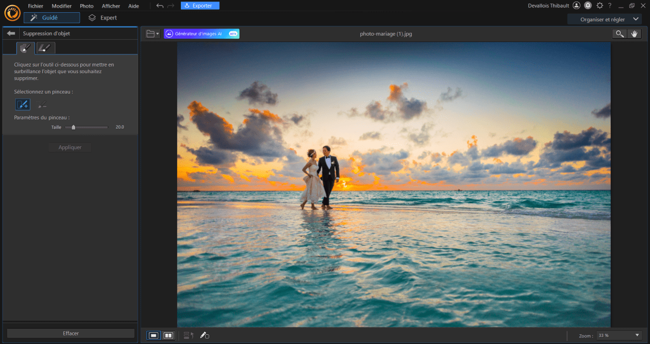 Supprimer un filigrane en ligne - logiciel PhotoDirector