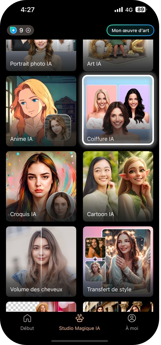 PhotoDirector - Essayez une coupe crew cut sur mobile étape 2