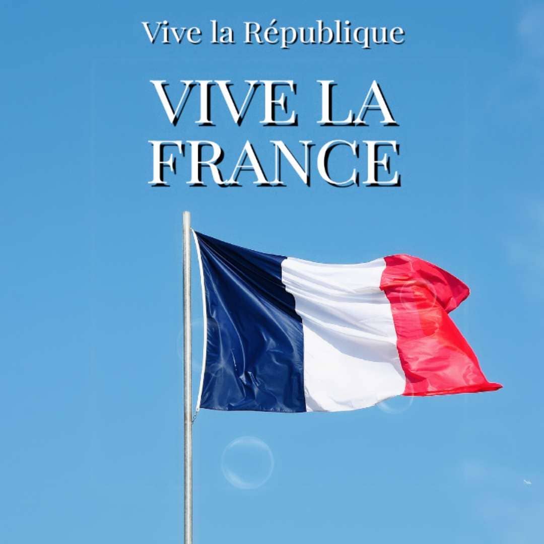 image pour le 14 juillet avec message : Vive la république, vive la France image pour le 14 juillet avec message : Vive la république, vive la France