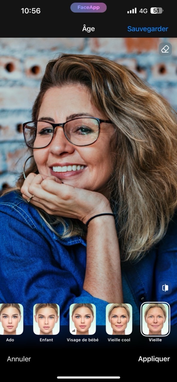 FaceApp - 2eme meilleure appli de vieillissement