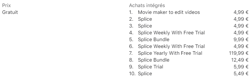 prix Splice