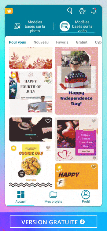 Promeo App - des milliers de templates disponibles Promeo - des milliers de templates disponibles