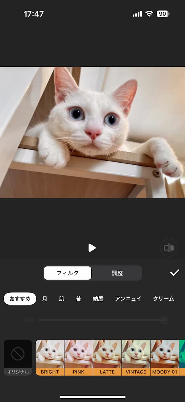 Inshot編集画面