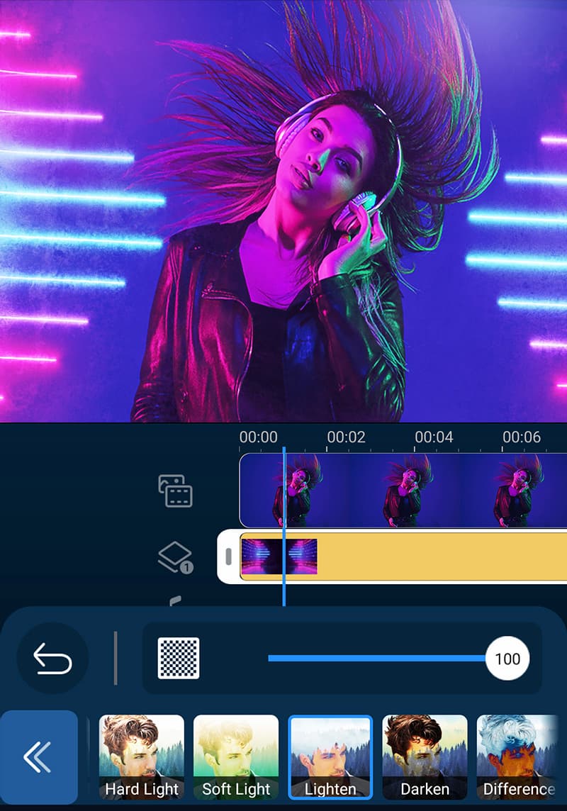 PowerDirector App - Blending