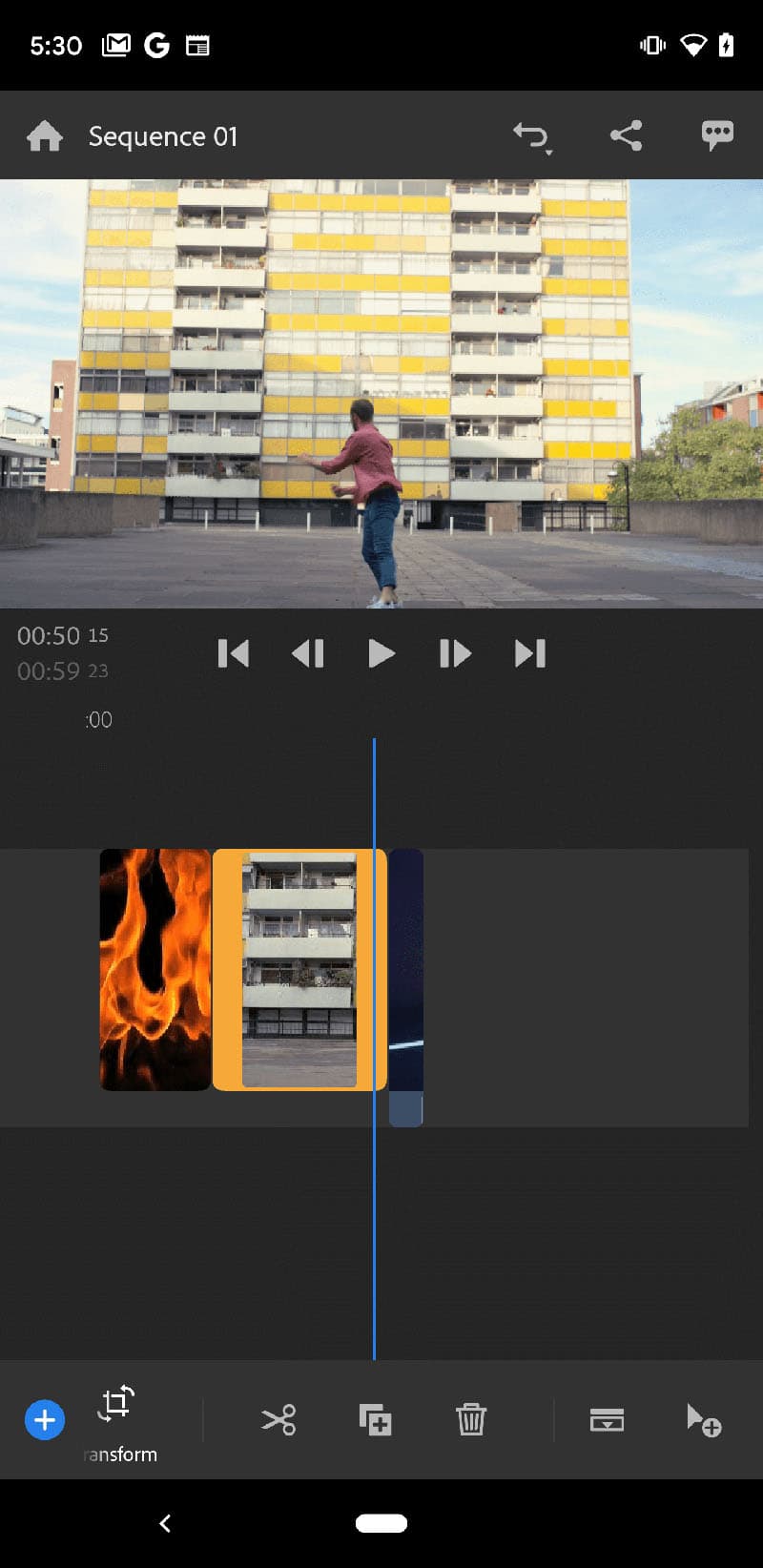 Adobe Premiere Rush Interface