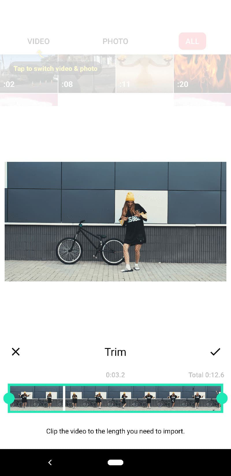 InShot Interface