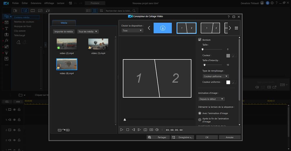 Step 2 Split Screen - PowerDirector