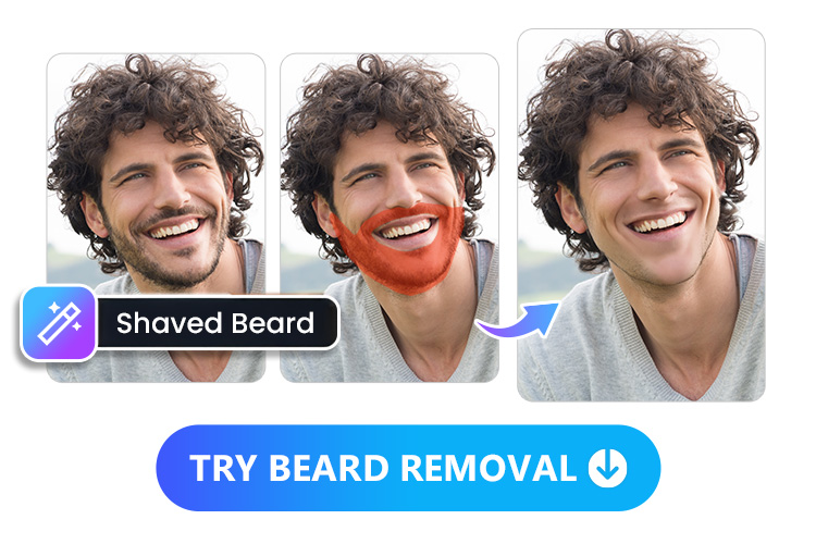 Remove Beard with PhotoDirector