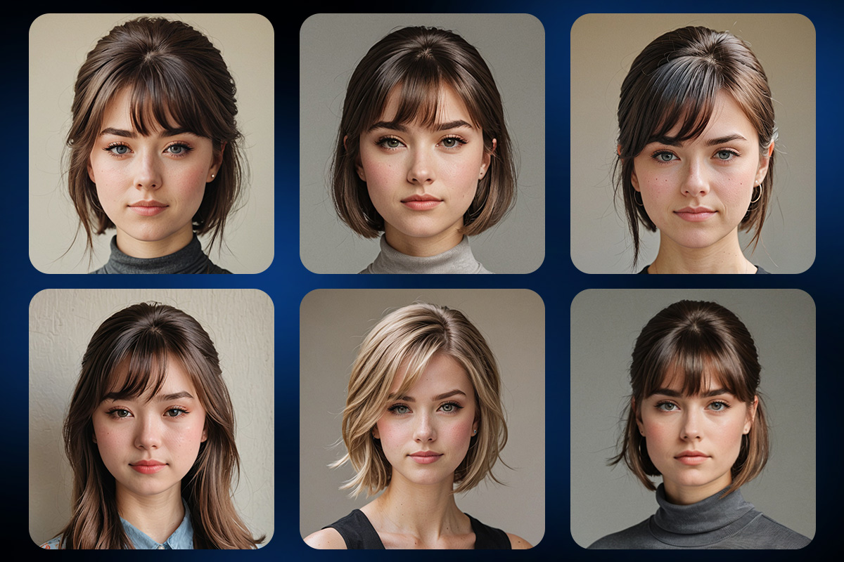 Try on Bangs for Round Face