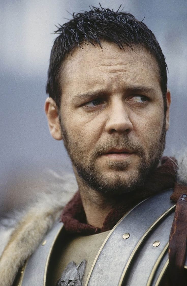 Caesar cut for men with short fringe and neat sides