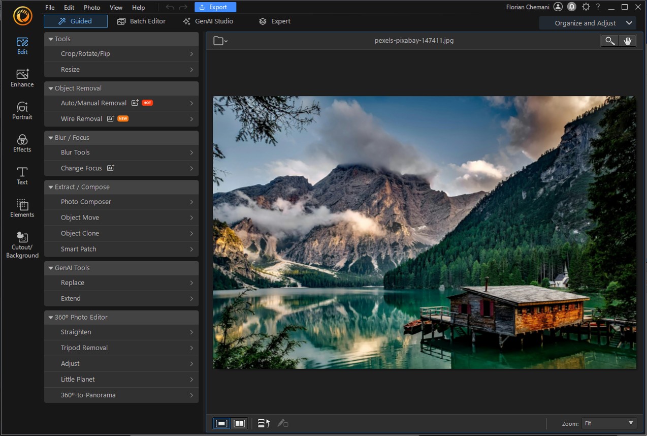 PhotoDirector Interface