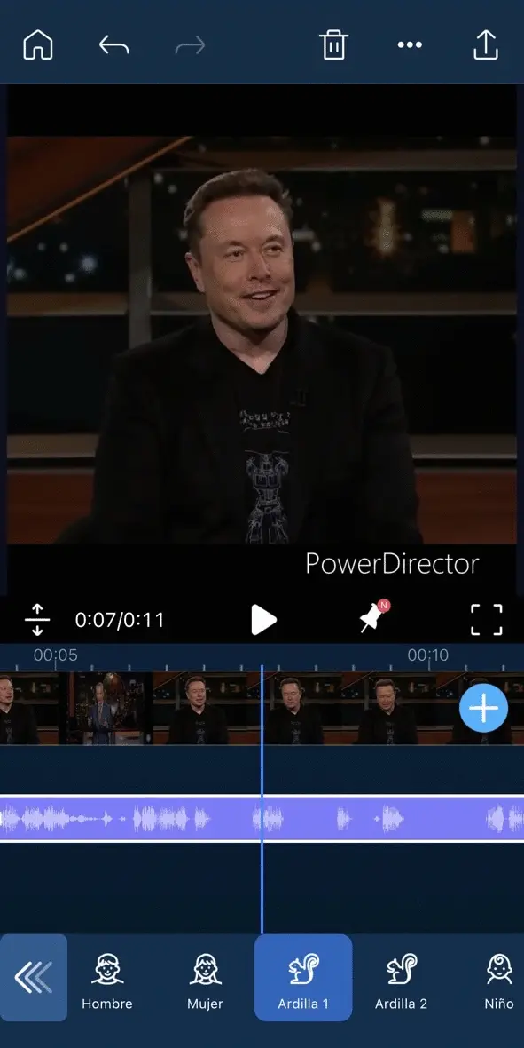 Ajustando el brillo de un video oscuro en PowerDirector