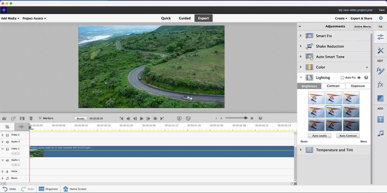 Adobe Premiere Elements Interface