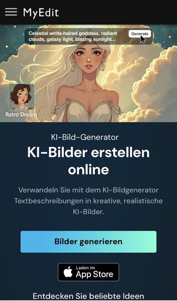 So benutzt du den KI-Bildgenerator in MyEdit