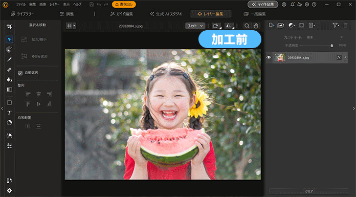 PhotoDirector レイヤー編集