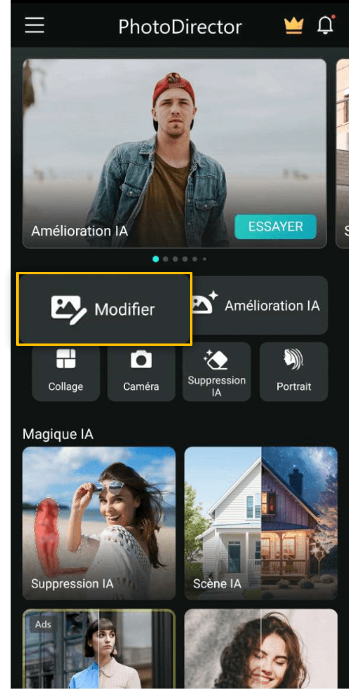 Etape 1 - Ajouter un filtre sur une photo