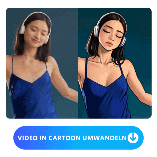 Tanzvideo mit PowerDirector in Cartoon verwandelt