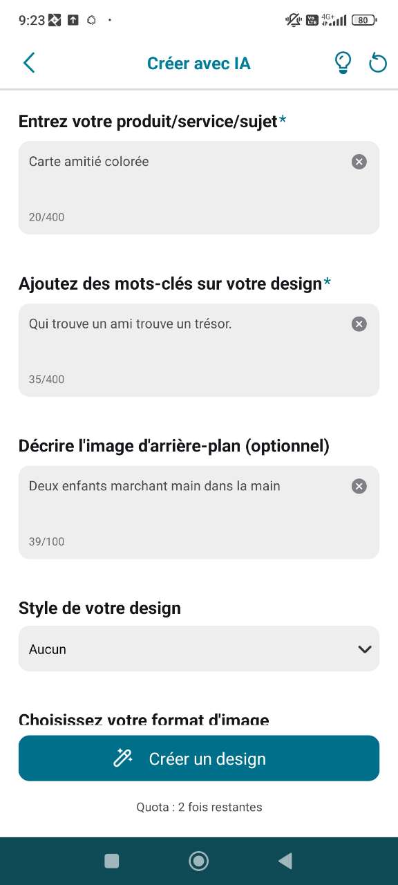 Ajouter une citation d’amitié sur l’image