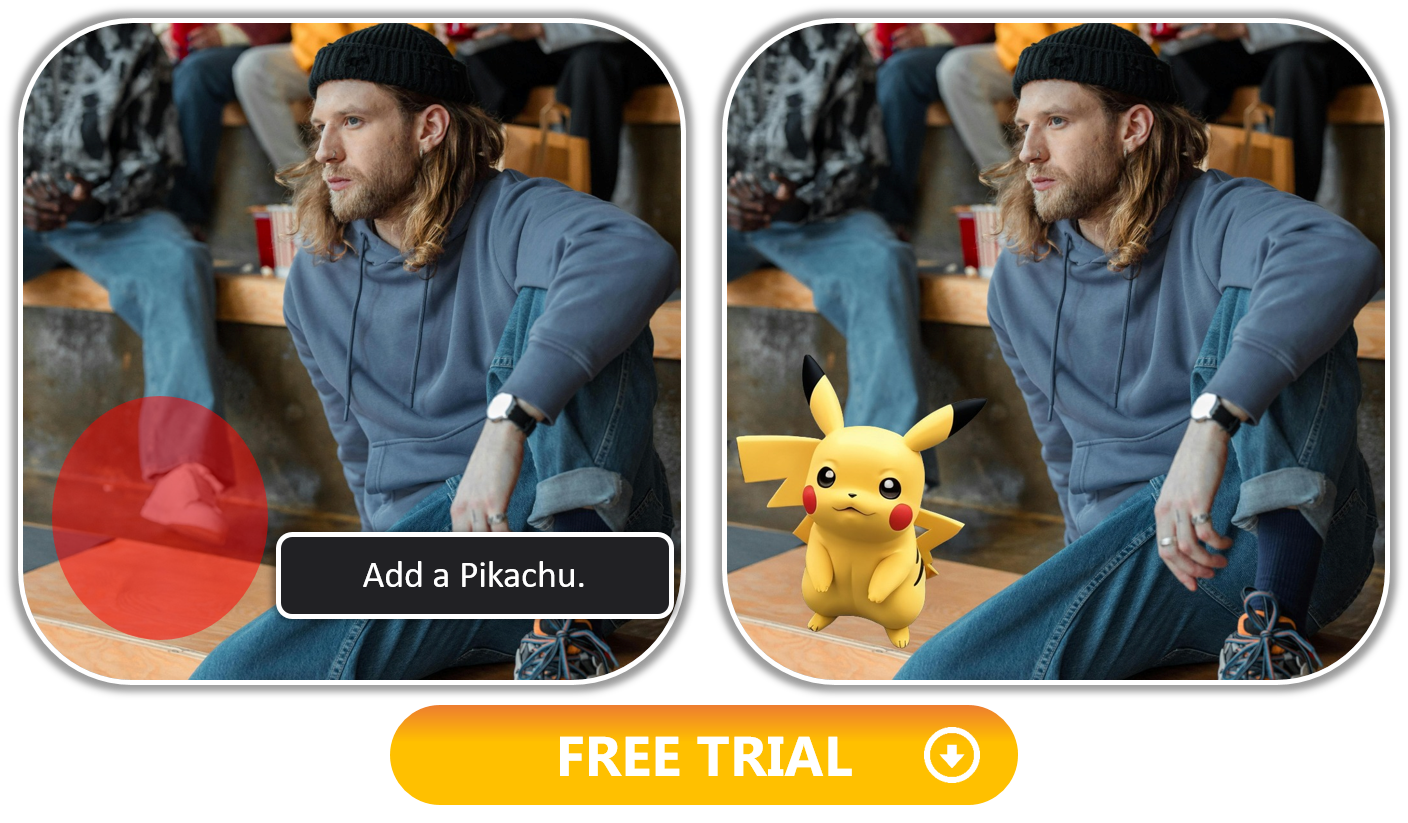 PhotoDirector - Add a Pokémon to your pictures with AI Replace