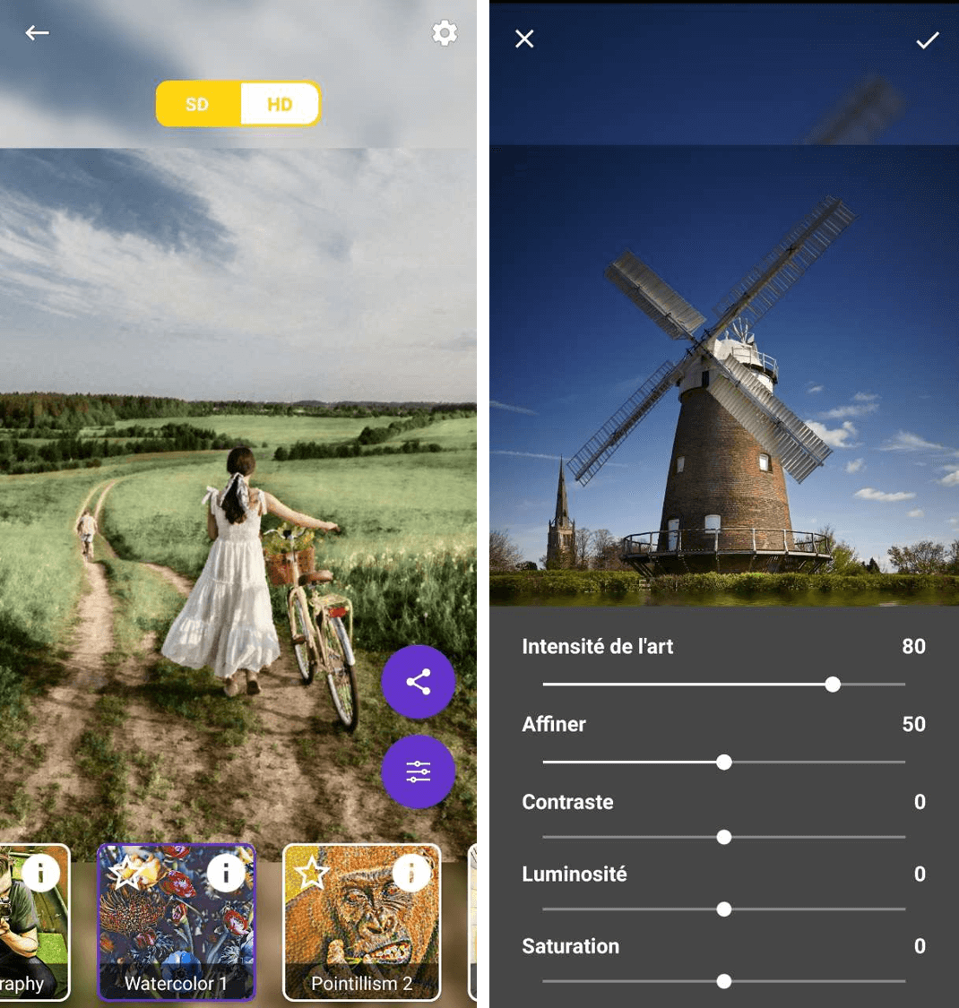 Deep Art Effects Interface - Application montage photo