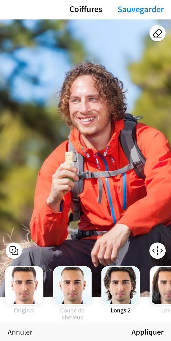 FaceApp Interface - Application montage photo