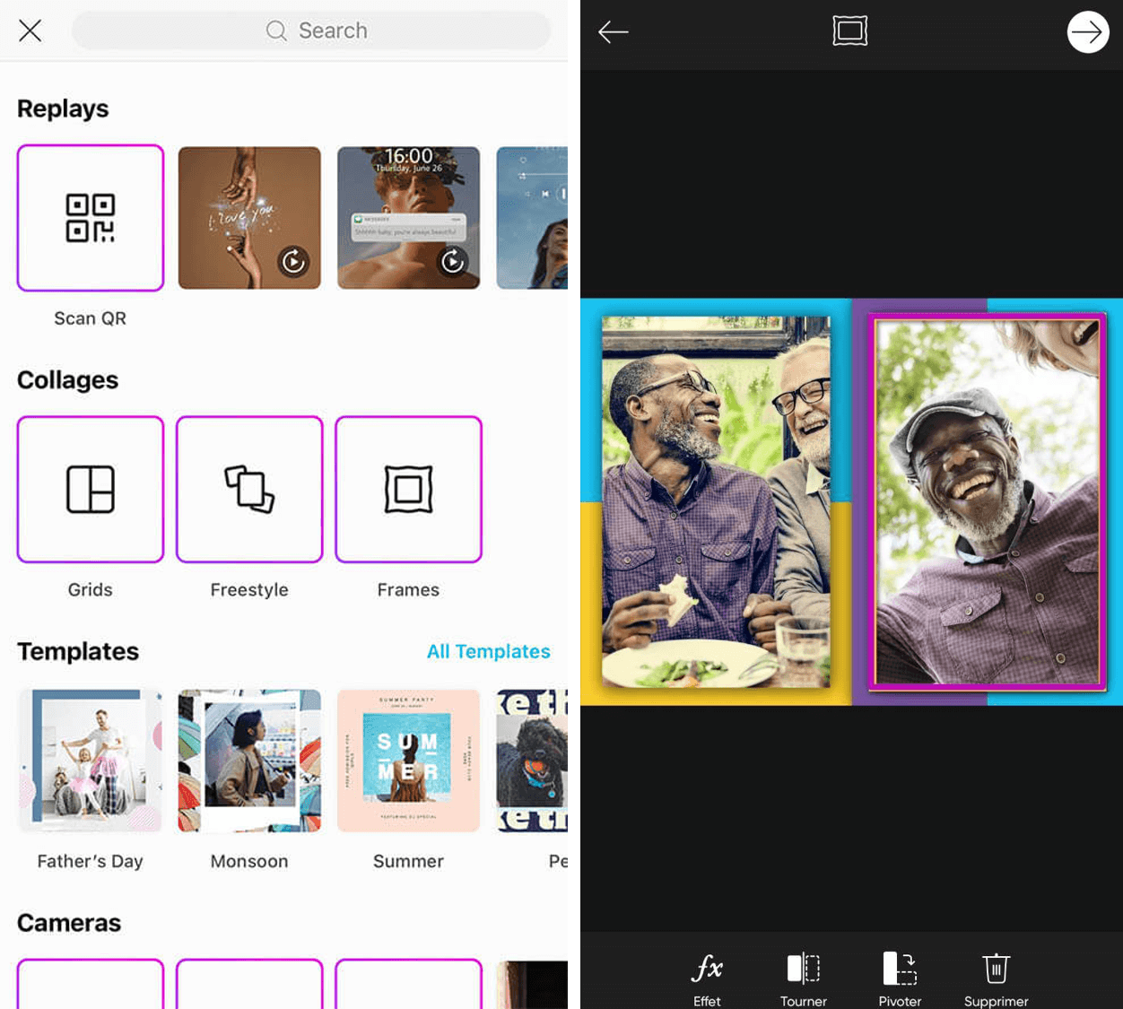 Picsart Interface - Application montage photo