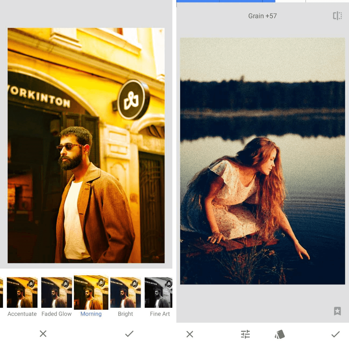 Snapseed Interface - Application montage photo