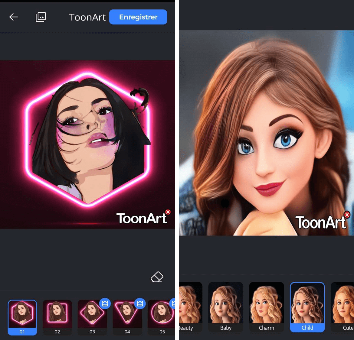 ToonArt Interface - Application montage photo