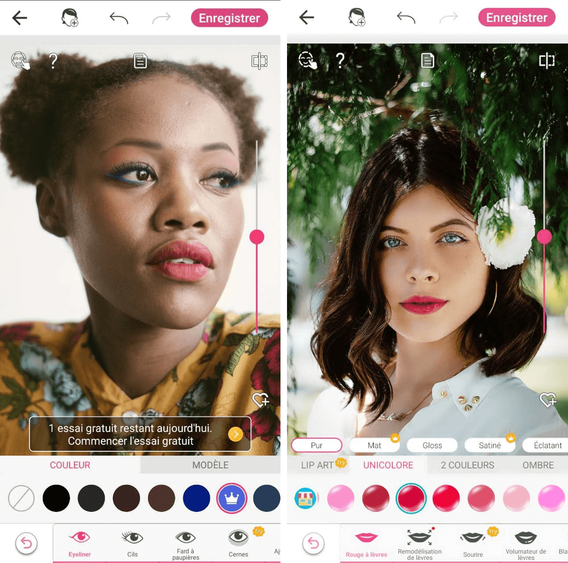 Youcam Makeup Interface - Application montage photo