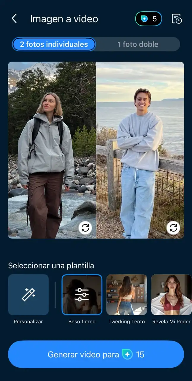 Interfaz de PowerDirector, la mejor app para hacer videos con fotos y música gratis