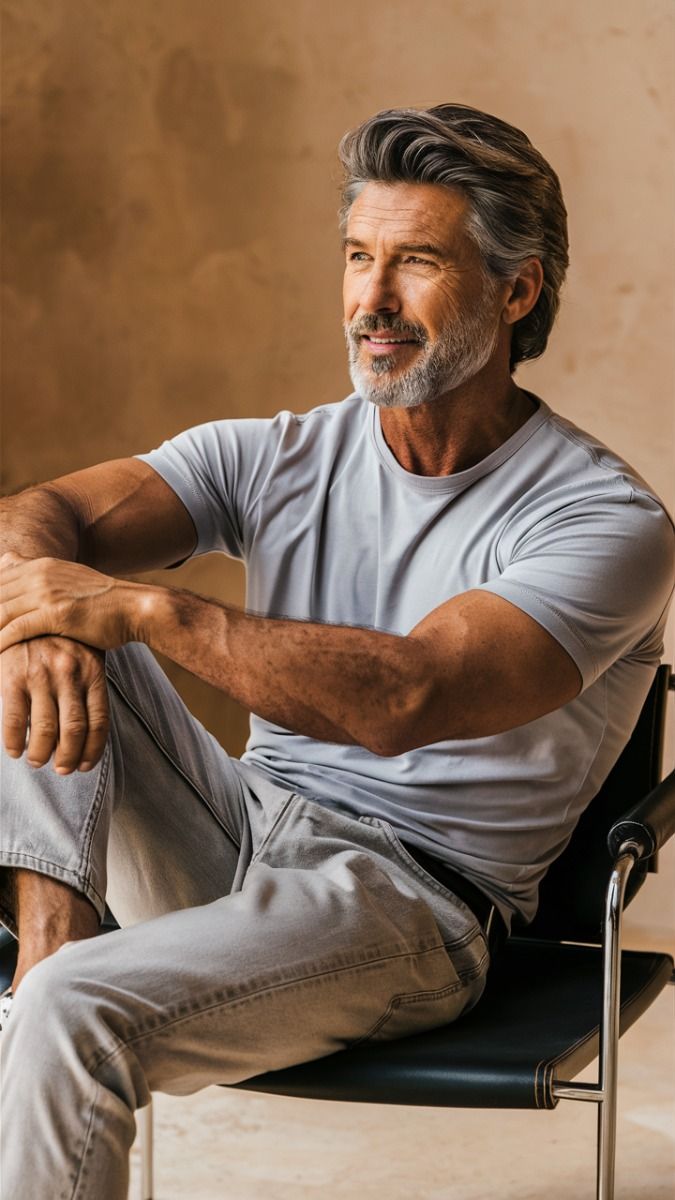 Swept-Back Medium Length