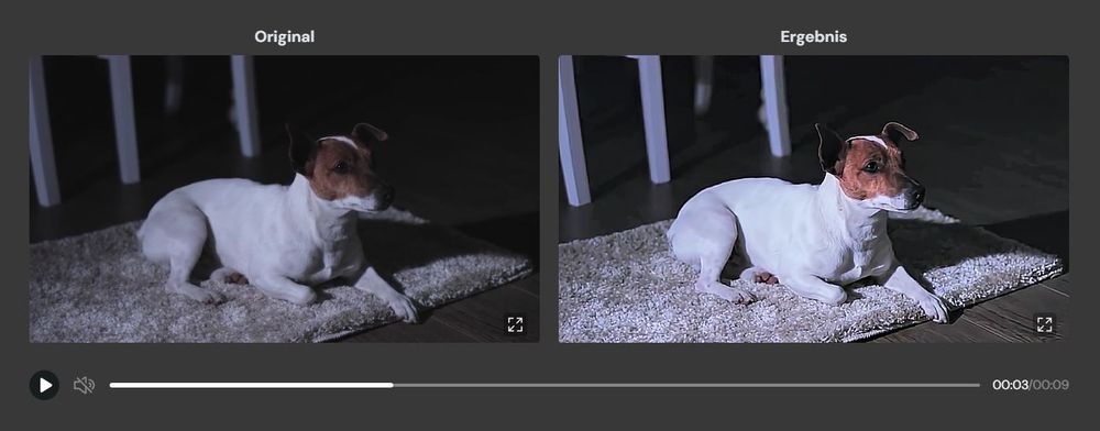 Der MyEdit Video Enhancer optimiert Auflösung, Beleuchtung und Bildrauschen