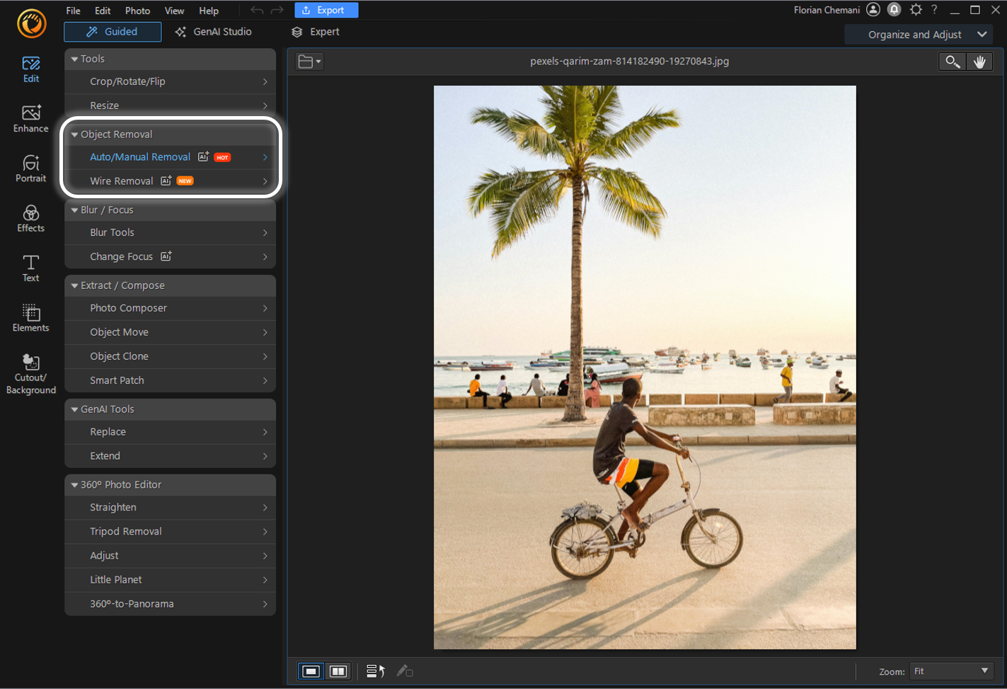 Remove Shadow from photo with a software - Step 2