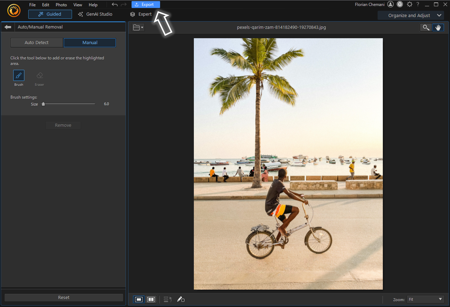 Remove Shadow from photo with a software - Step 4