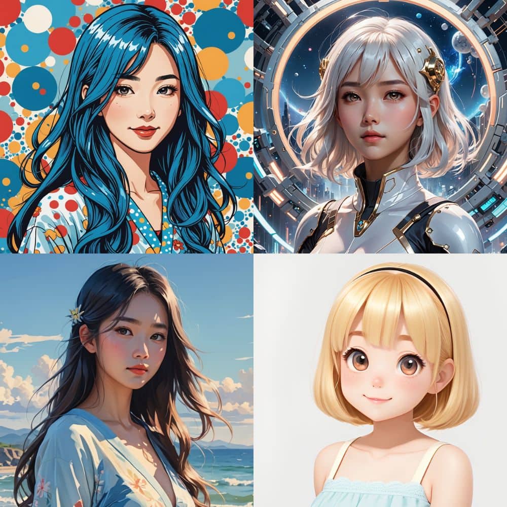MyEditで生成したai画像生成の例