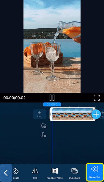 Reverse video effect on PowerDirector